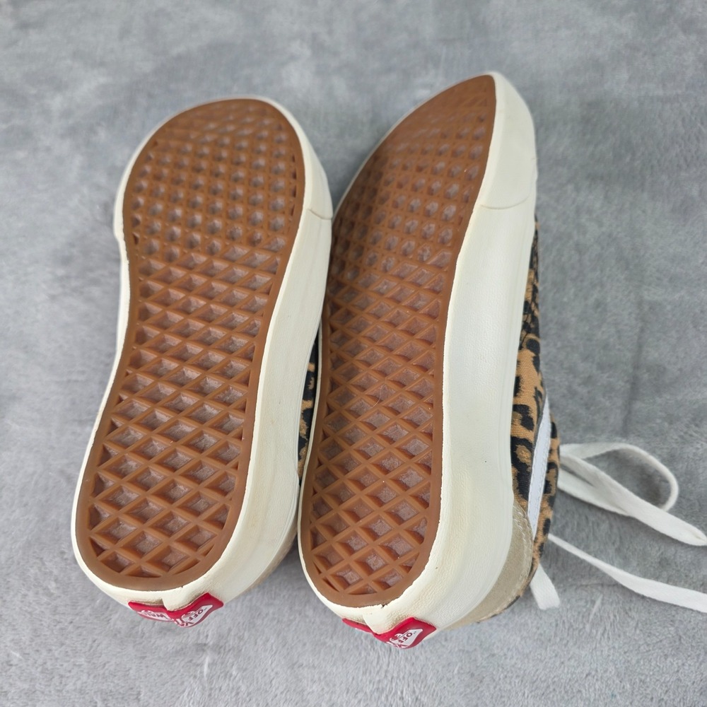 Vans OldSkool Cream Cheetah Leopard Print Suede- Women's 7/Men 5.5 - Picture 6 of 6